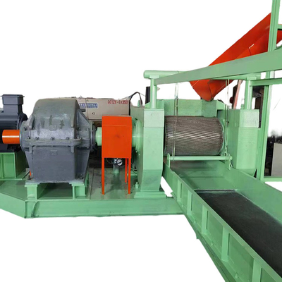 comprar Triturador de bloques de neumáticos de doble rodillo con circulación de agua Proceso de enfriamiento Bloques de neumáticos en partículas de caucho. online manufacture