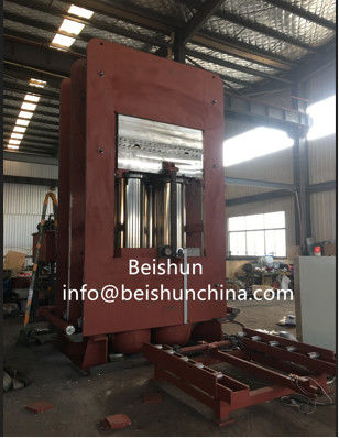 Buen precio 1200 toneladas de presión de los automóviles de goma de alfombra de moldeo de vulcanización hidráulica en línea