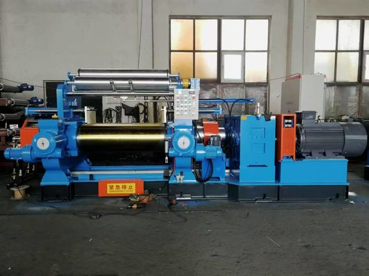 Buen precio Hierro fundido dos rodillos de caucho mezclado molino de la máquina y el diámetro del rodillo 12 14 16 pulgadas en línea