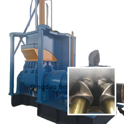 Buen precio Máquina de trituración de caucho hidráulico de capacidad de mezcla de 55L con control PLC para un procesamiento eficiente del caucho en línea