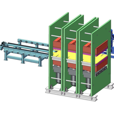 Equipo de fabricación de almohadillas antideslizantes de caucho - Máquina de vulcanización plana a presión de 500 toneladas - Máquina de moldeo automático de prensado en caliente de caucho de tipo marco