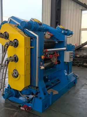 Buen precio Calandra de goma de 3 rodillos tipo F con 500 mm de diámetro de cilindro, 10 kW de potencia y 1000 mm de longitud de rodillo para caucho compuesto de alta calidad en línea