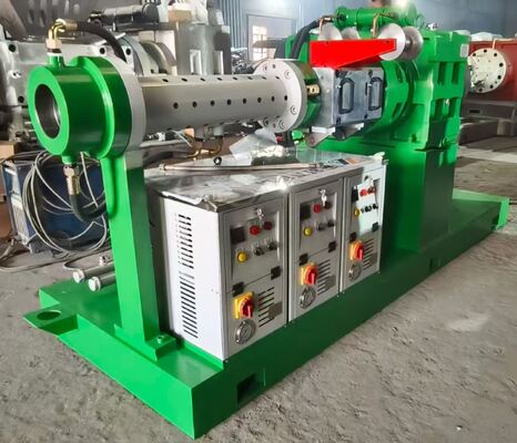 Buen precio Máquina de extrusión de caucho de barril de alfiler de alimentación en frío de 120 mm de diámetro de tornillo con capacidad de producción de 60-150 kg/hora en línea