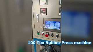 Prensa vulcanizadora de caucho de 100 toneladas de tamaño de mesa de trabajo 400x400 mm